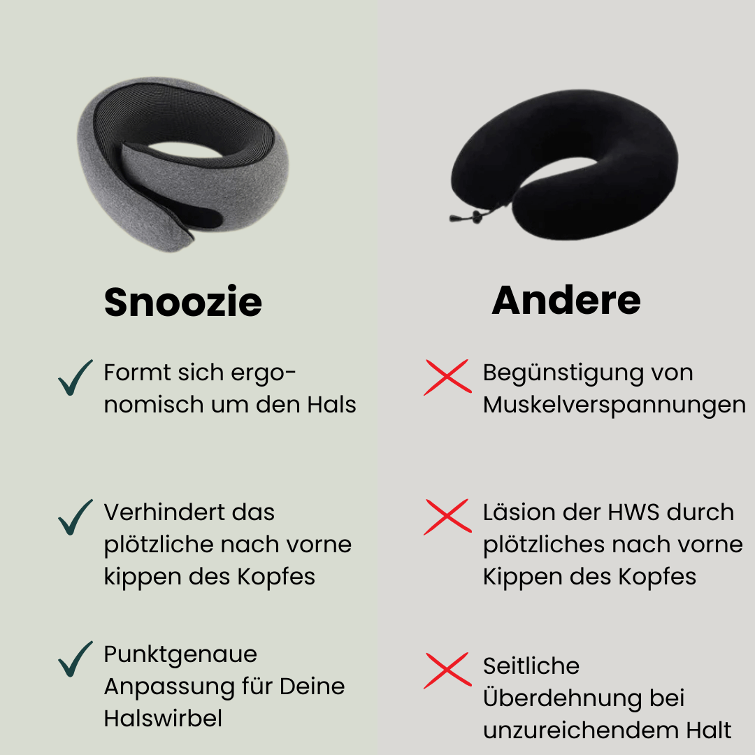 Snoozie | Nackenkissen bietet unterwegs wohltuenden Komfort